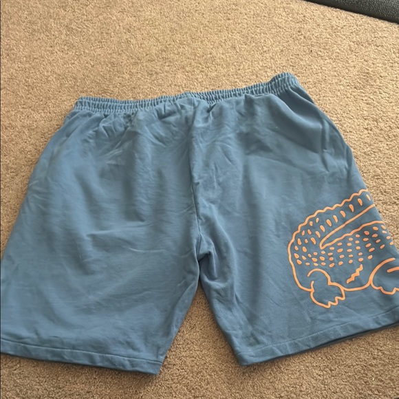 Lacoste Light Blue Shorts with Orange Crocodile - Picture 4 of 4
